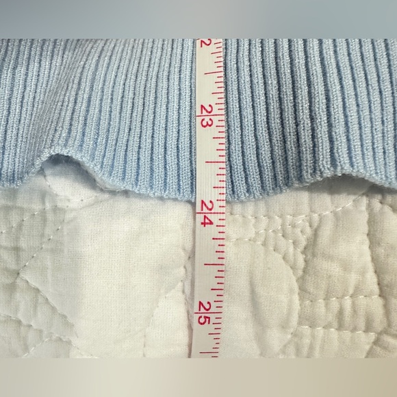 NWT SZ XL Muse Light Blue Ruffle Sleeve Top Knit - Picture 9 of 10